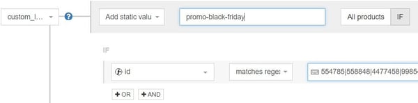 google shopping étiquettes personnalisées règles dalimentation de datafeedwatch vendredi noir promo